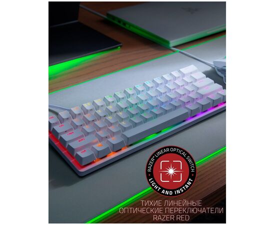  Игровая клавиатура Razer Huntsman Mini - Mercury Ed (RZ03-03392200-R3R1) Red Switch Russian Layout 