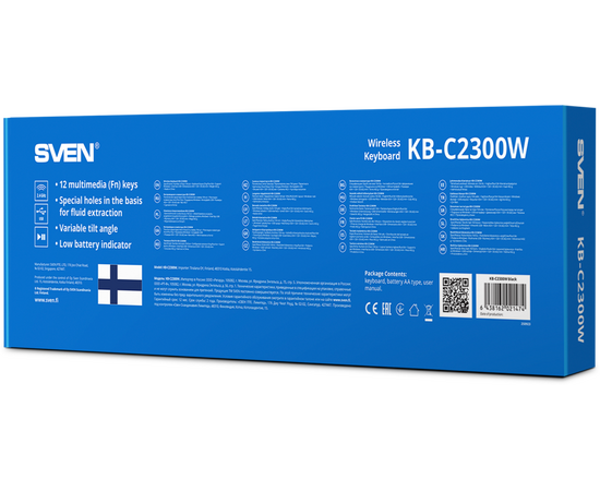  Беспроводная клавиатура SVEN KB-C2300W (SV-021474) 