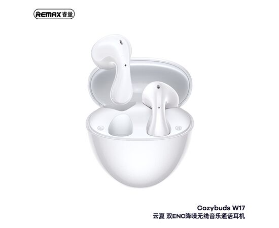  Наушники bluetooth REMAX Yunhia Series Dual ENC Wireless Earbuds for Music & Call CozyBuds W17 (белый) 