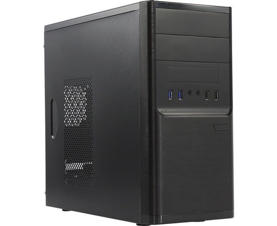  Корпус POWERMAN ES701BK (6120258) USB 3.0 Mini Tower, mATX, 450W PM-450ATX, USB 3.0x2, USBx2 + Audio, черный 