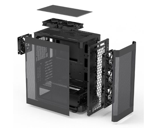  Корпус ZALMAN i4, ATX, Black, Front Mesh, Side Mesh, 2x3.5", 2x2.5", 1xUSB2.0, 2xUSB3.0, Front 3x120mm, Rear 1x120mm, Top 2x120mm 