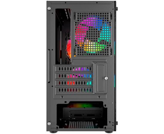  Корпус Powercase Mistral Micro D3B ARGB, Tempered Glass, 2x 140mm ARGB PWM+1x 120mm ARGB PWM, чёрный, mATX  (CMMDB-A3) 