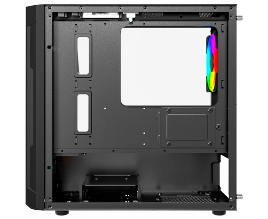  Корпус Powercase Mistral Micro D3B ARGB, Tempered Glass, 2x 140mm ARGB PWM+1x 120mm ARGB PWM, чёрный, mATX  (CMMDB-A3) 