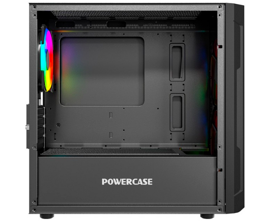  Корпус Powercase Mistral Micro D3B ARGB, Tempered Glass, 2x 140mm ARGB PWM+1x 120mm ARGB PWM, чёрный, mATX  (CMMDB-A3) 
