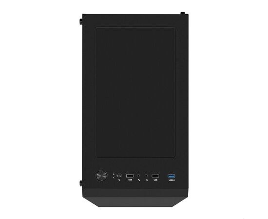  Корпус ExeGate EVO-8227 EX295765RUS Miditower (ATX, без БП, 2*USB+1*USB3.0+HD Audio, черный, 3 вент. с RGB подсветкой, бок. панель - зак. стекло) 