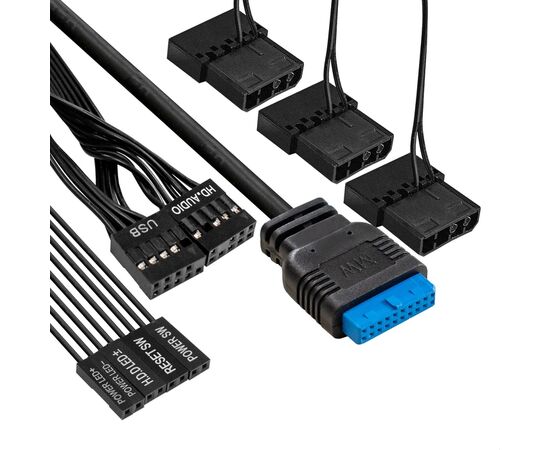  Корпус ExeGate EVO-8227 EX295765RUS Miditower (ATX, без БП, 2*USB+1*USB3.0+HD Audio, черный, 3 вент. с RGB подсветкой, бок. панель - зак. стекло) 