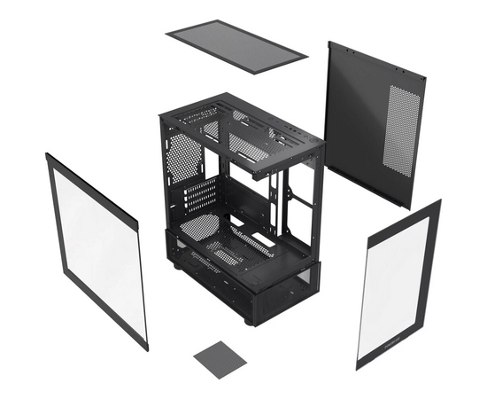  Корпус Powercase Vision Micro M2 (CVMBM2-L0), Tempered Glass, чёрный, mATX 