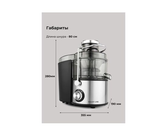  Соковыжималка Galaxy Line GL 0810 серебристый 