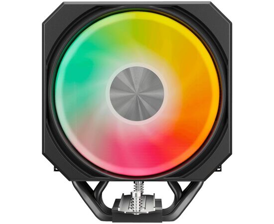  Кулер upHere UP1KC6C Black ARGB / 6HPx6mm, 250W TDP, single tower, 1x120mm ARGB fan, 600-1650RPM, 68 CFM, 25dBA / UP1KC6C 