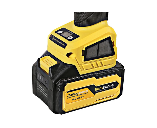  УШМ акк б/щ Hanskonner HAG1812E (18В, 1BatterySystem,125 мм, регул обор, 1х4.0Ач, ЗУ, кейс HS) 